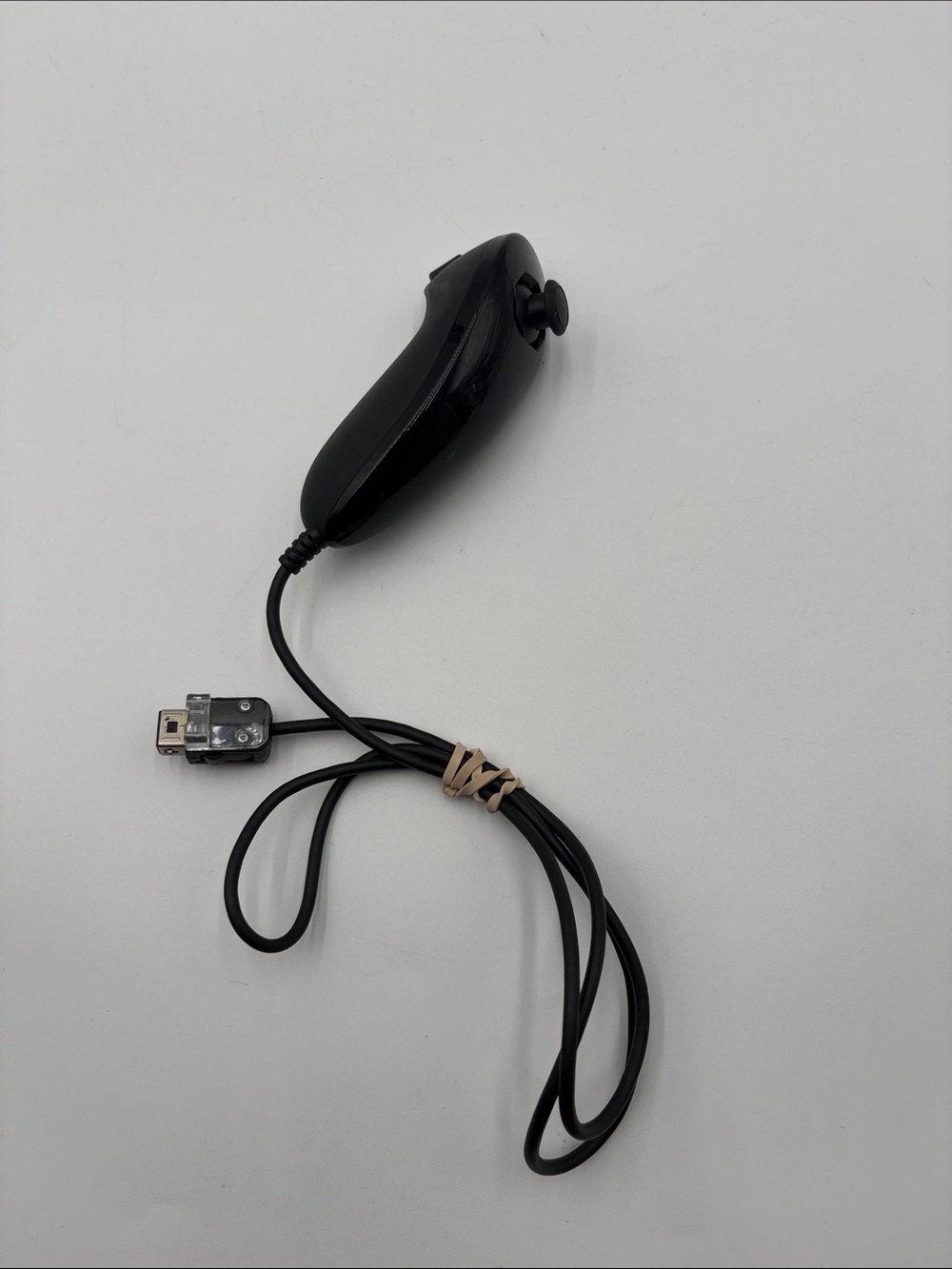 Used OEM BLACK Nunchuck Controller RVL-004 NINTENDO WII / U Official